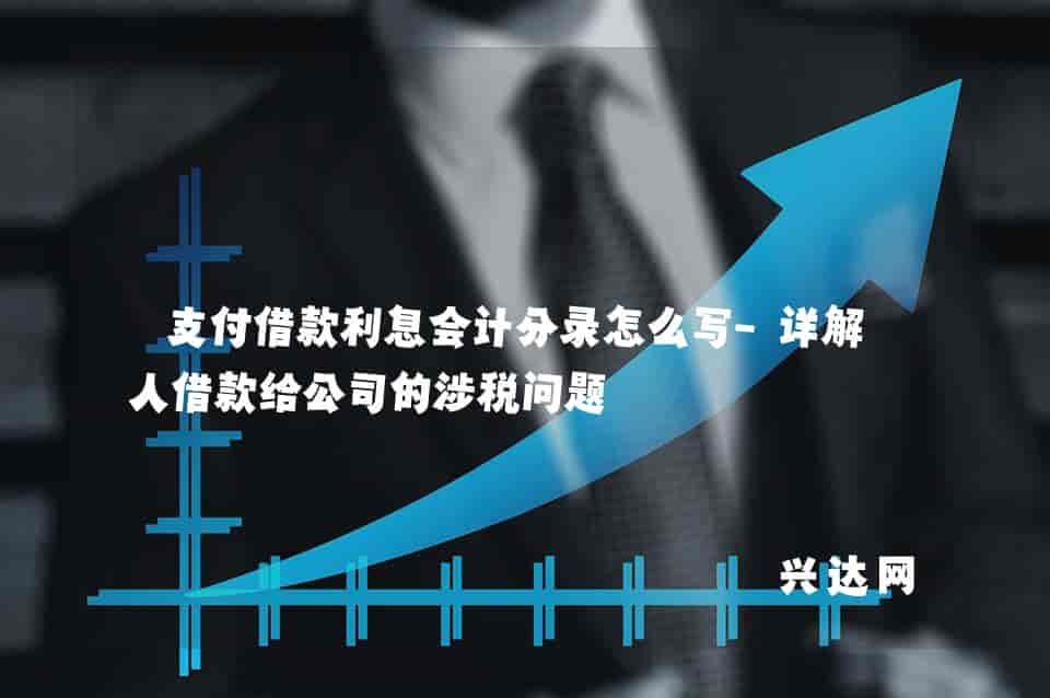 支付借款利息会计分录怎么写-详解个人借款给公司的涉税问题