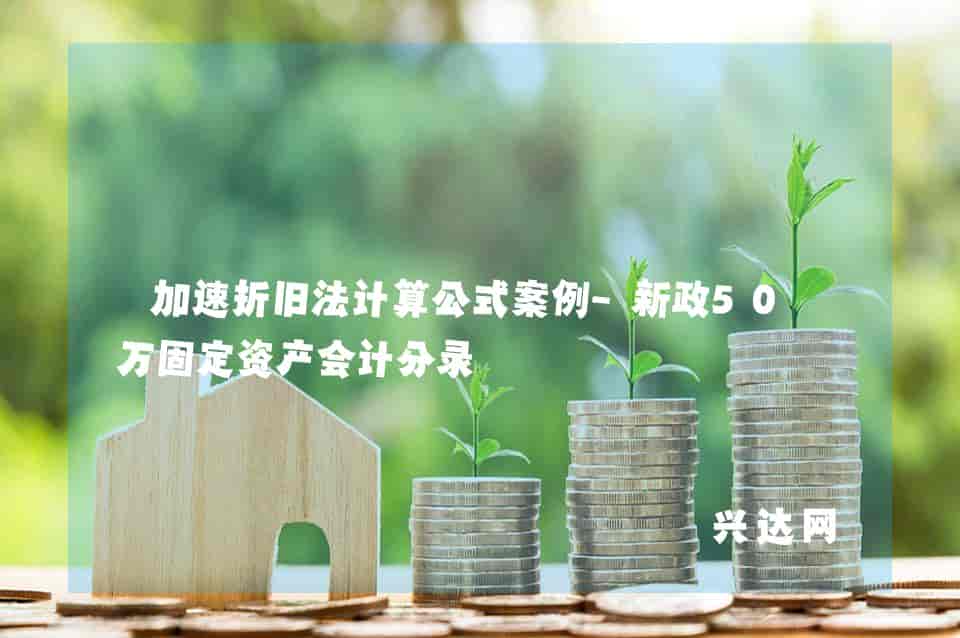 加速折旧法计算公式案例-新政500万固定资产会计分录 