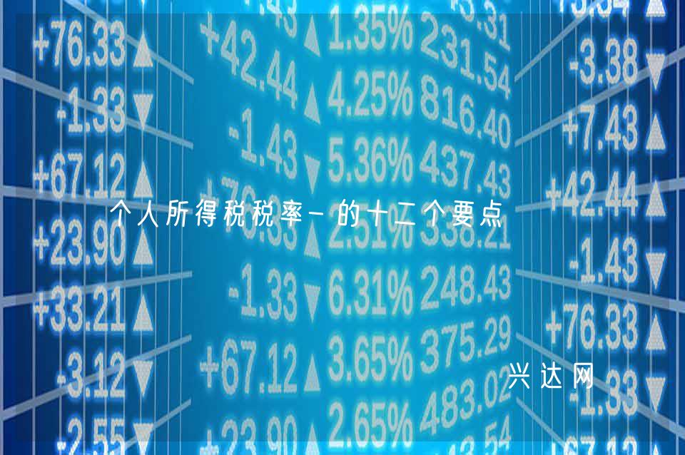 个人所得税税率-的十二个要点
