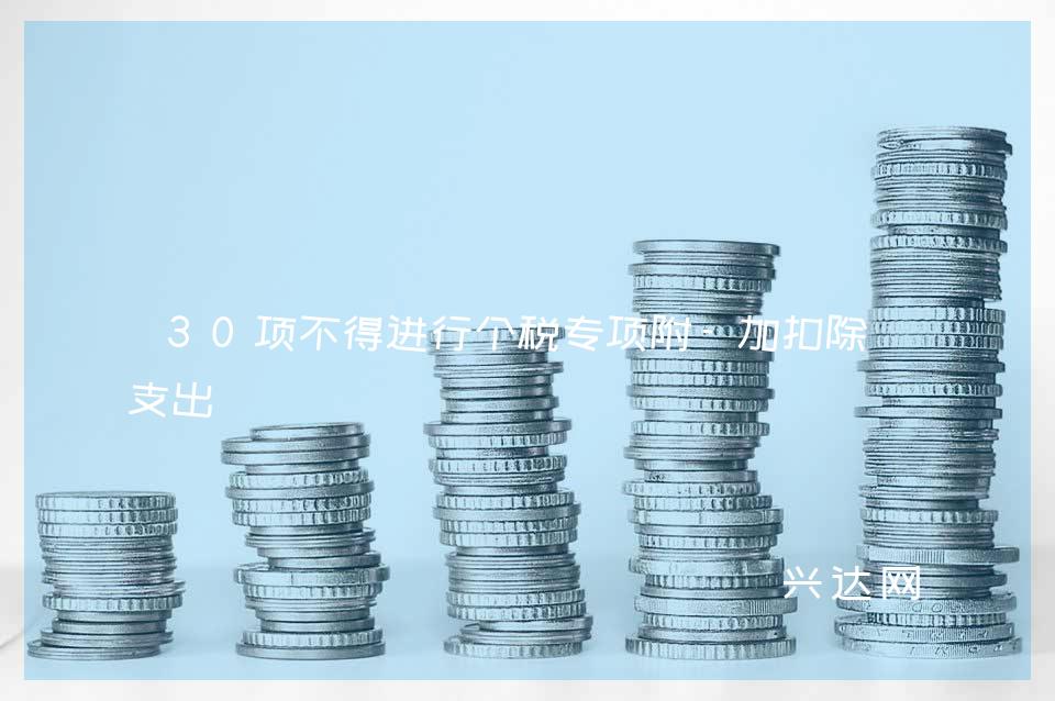 30项不得进行个税专项附-加扣除的支出