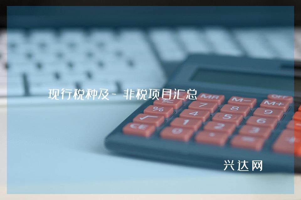 现行税种及-非税项目汇总