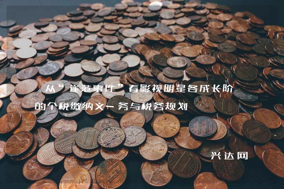 从“崔范事件”看影视明星各成长阶段的个税缴纳义-务与税务规划
