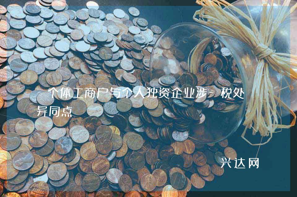 个体工商户与个人独资企业涉-税处理异同点
