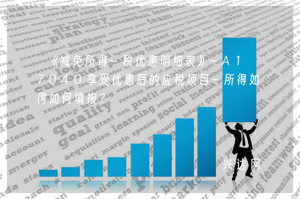 《减免所得-税优惠明细表》-A107040享受优惠后的应税项目-所得如何填报?