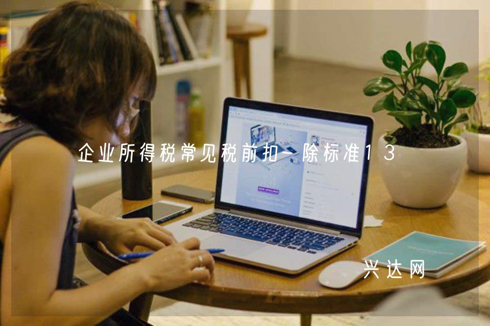 企业所得税常见税前扣-除标准13项