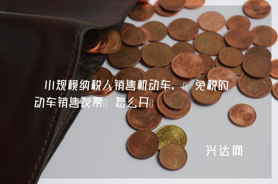 小规模纳税人销售机动车,“免税的机动车销售发票”怎么开?