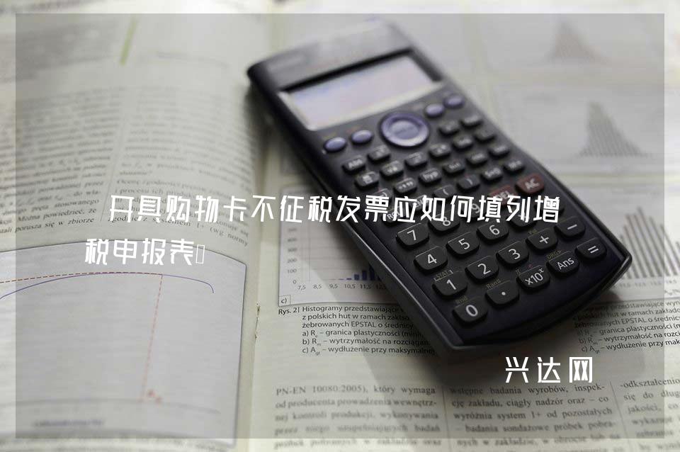开具购物卡不征税发票应如何填列增值税申报表?