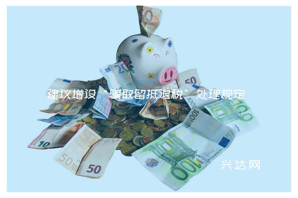 建议增设“骗取留抵退税”处理规定