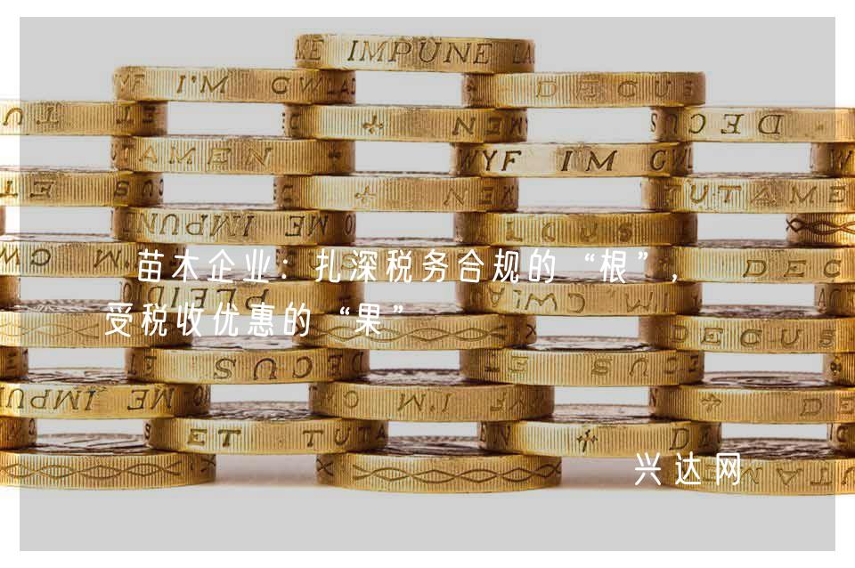 苗木企业:扎深税务合规的“根”,享受税收优惠的“果”