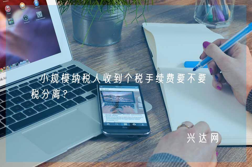 小规模纳税人收到个税手续费要不要价税分离?