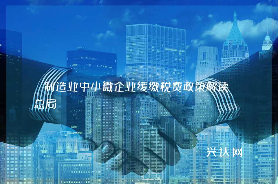 制造业中小微企业缓缴税费政策解读-总局