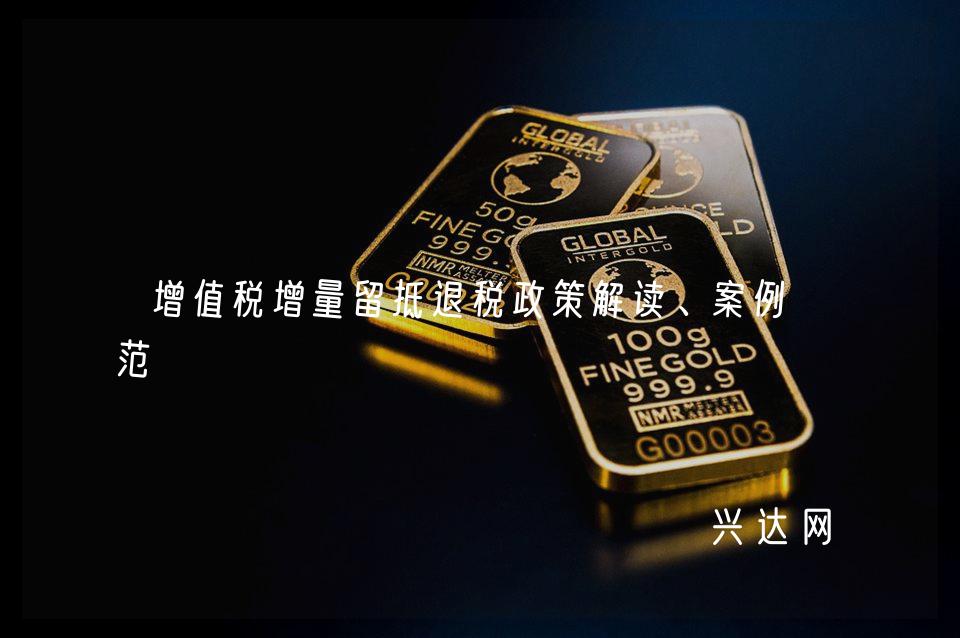 增值税增量留抵退税政策解读、案例示范