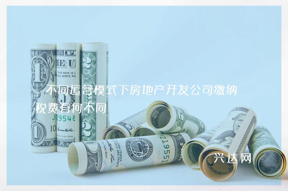 不同运营模式下房地产开发公司缴纳的税费有何不同