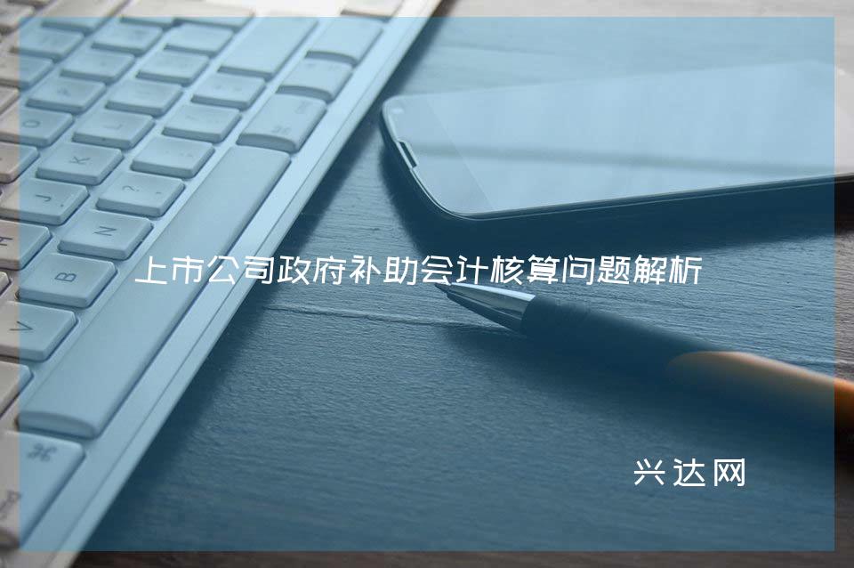 上市公司政府补助会计核算问题解析