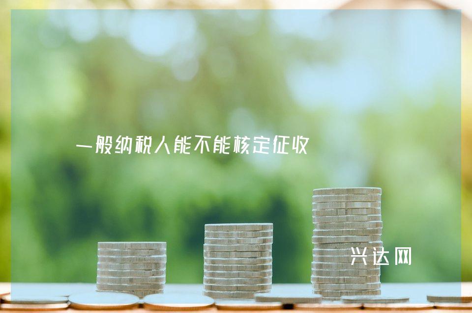 一般纳税人能不能核定征收